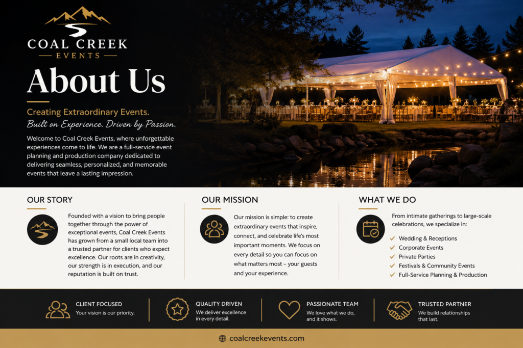 coalcreekevents.com about us: Complete Venue Guide coalcreekevents.com about us